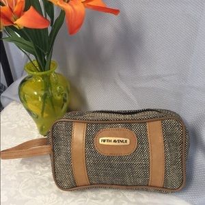 Saks Fifth Avenue Tweed Toiletries Bag